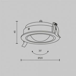 Встраиваемый светильник Maytoni Lens DL105-12W3K-W в Каменске-Уральском - kamensk-uralskiy.ok-mebel.com | фото 6