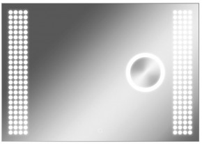 Зеркало Cosmo 100 alum (линза) с подсветкой Sansa (SCL1026Z) в Каменске-Уральском - kamensk-uralskiy.ok-mebel.com | фото 1