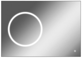 Зеркало Eclipse 100 black с подсветкой Sansa (SE1032Z) в Каменске-Уральском - kamensk-uralskiy.ok-mebel.com | фото