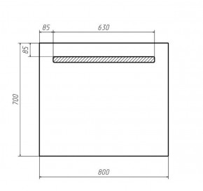 Зеркало Good Light 80 с подсветкой Домино (GL7008Z) в Каменске-Уральском - kamensk-uralskiy.ok-mebel.com | фото 2