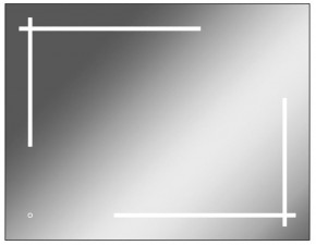 Зеркало Ray 90 black с подсветкой Sansa (SR1036Z) в Каменске-Уральском - kamensk-uralskiy.ok-mebel.com | фото 1